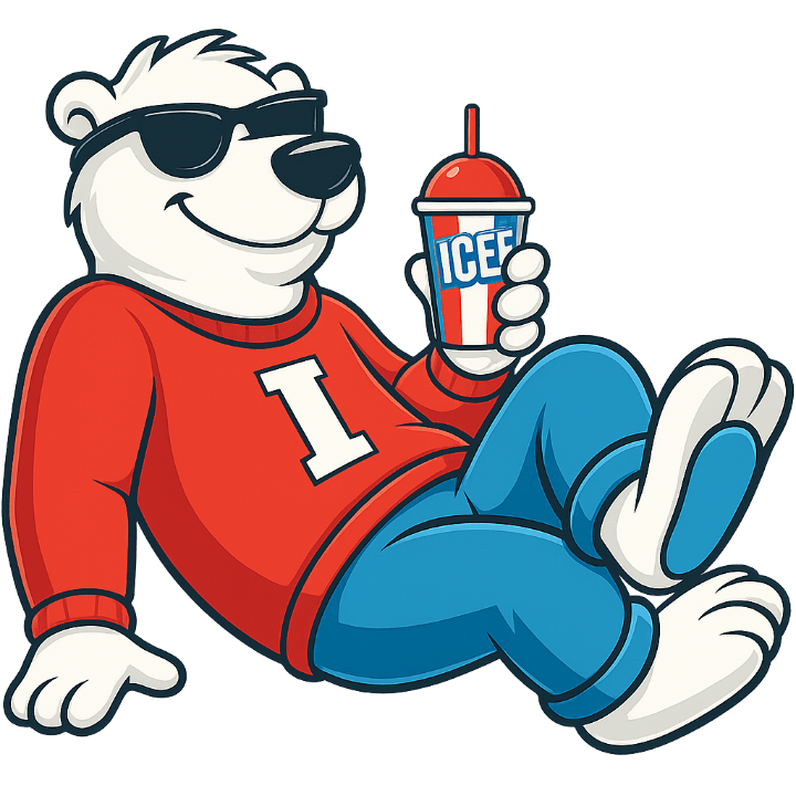 ICEE polar bear mascot